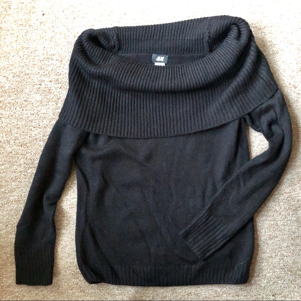 Black off the shoulder sweater